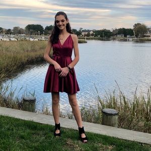 Size 2 Burgundy Homecoming Dress